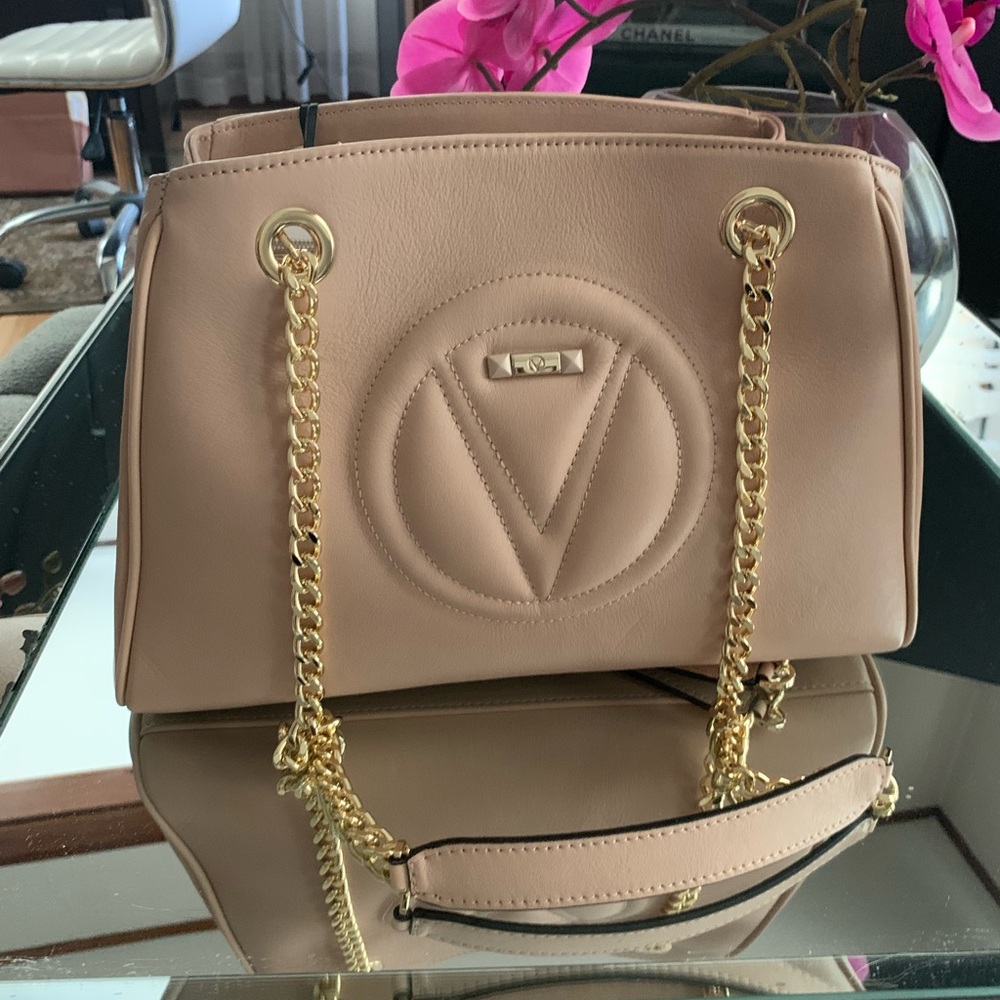 VALENTINO NWT Rose purse with gold chain long handle